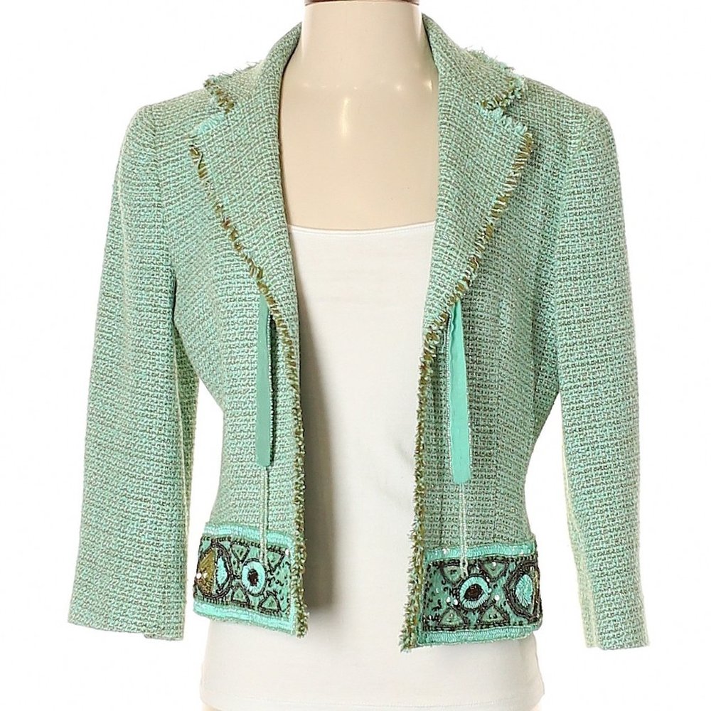 Andrea Behar Beaded/Sequin Tweed Blazer- Sz. 2